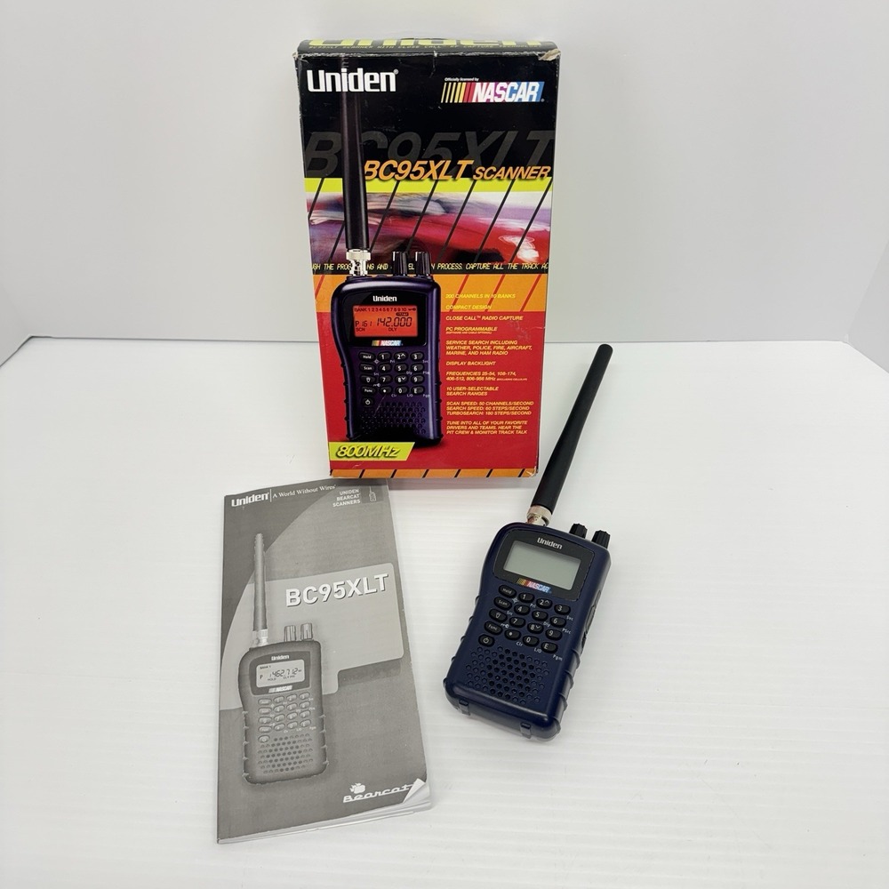 Uniden Bearcat BC92XLT Handheld Scanner VHF/UHF 200CH Analog NASCAR Antenna